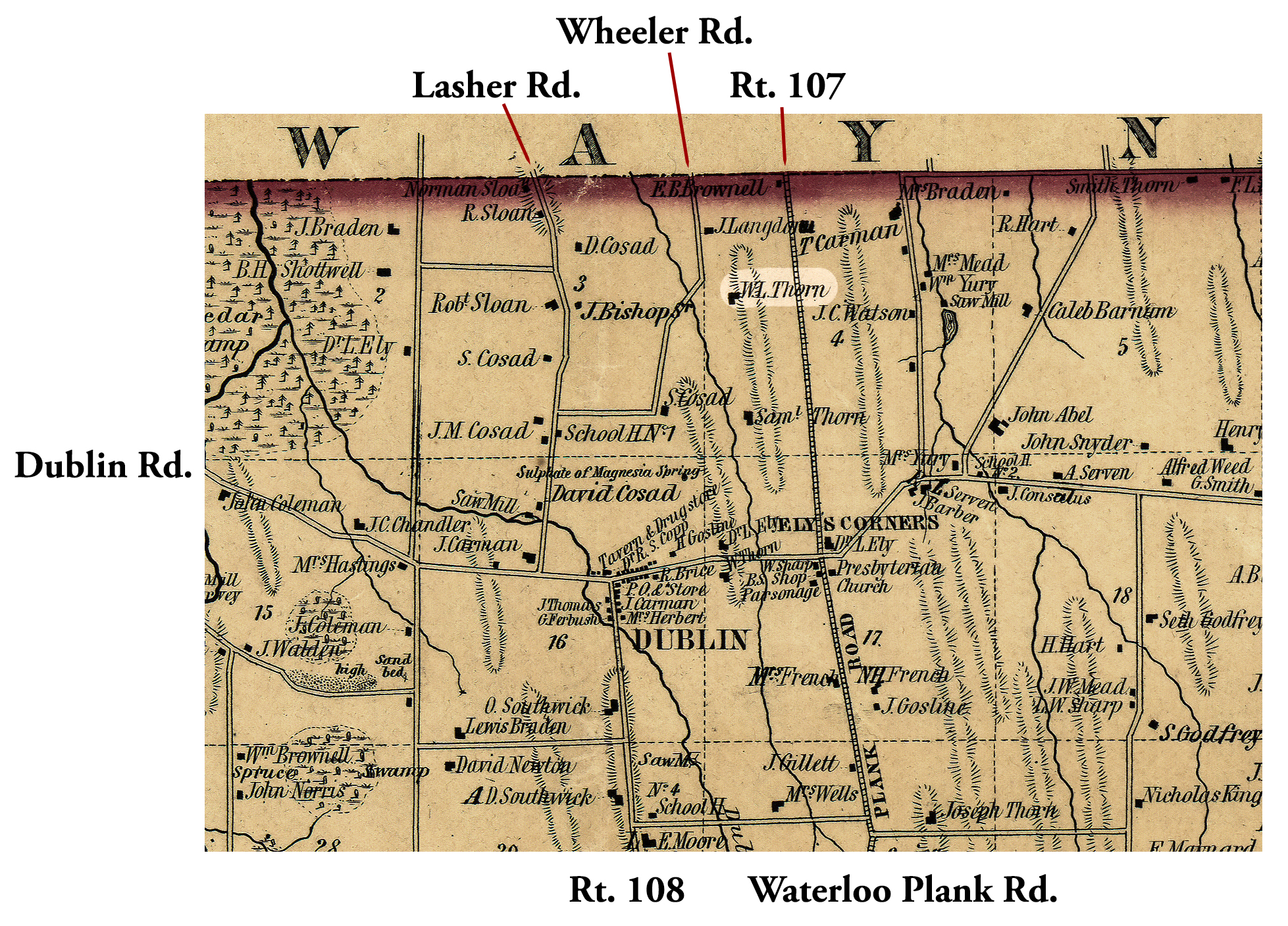 1852 Seneca County Jun-13_1 Excerpt Map